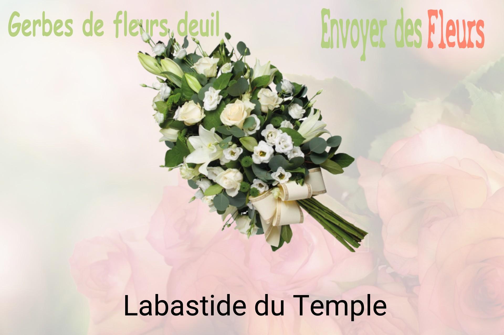 Gerbe de fleurs de deuil livrée à Labastide-du-Temple